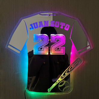 Personalized LED Cool Mirror Lights For Sports Fans