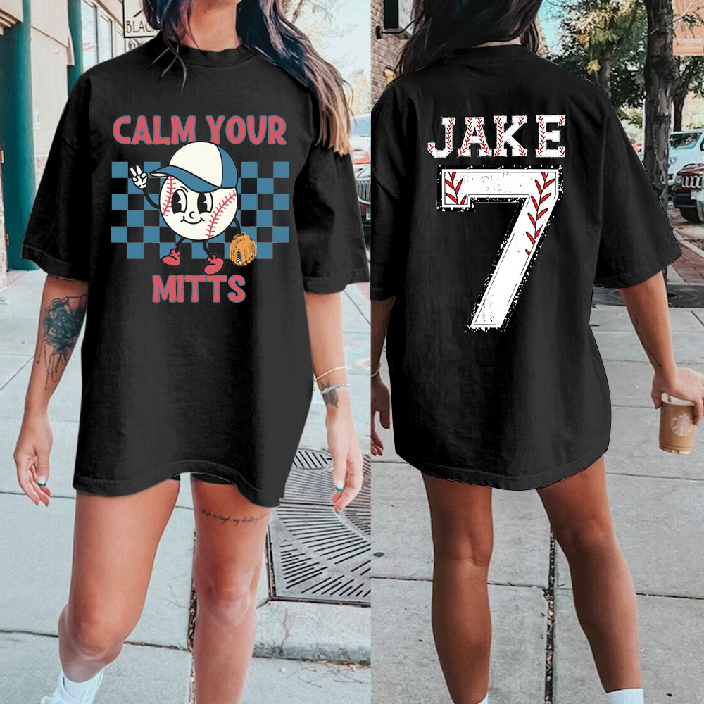Calm Your Mitts Baseball Shirt, Comfort Colors Baseball Shirt