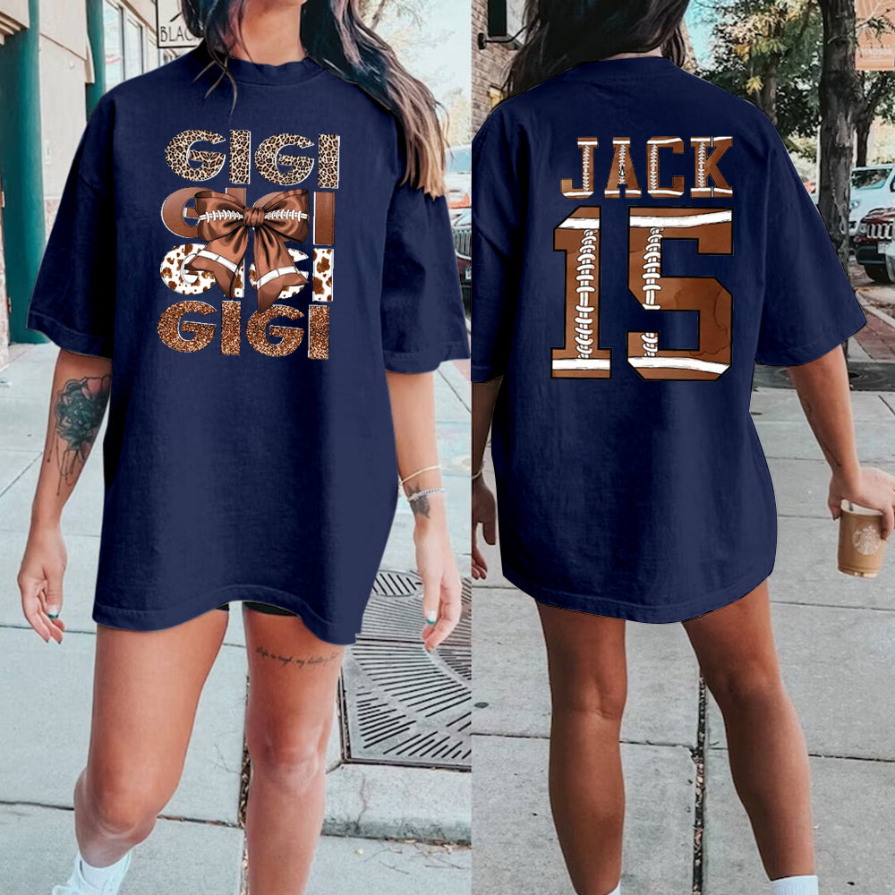 CUSTOM Mama/Mimi Fall Football Retro T-shirt