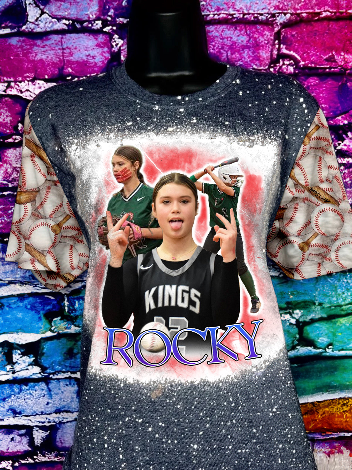 Custom Baseball Photo Tee/Custom Family T-Shirt