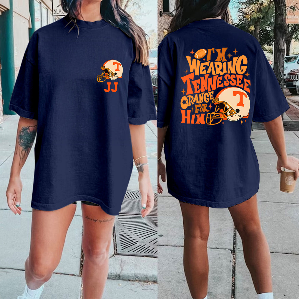 I'm Wearing Tennessee Orange For Him Shirt, Tennessee Orange Shirt, Football Team Shirt