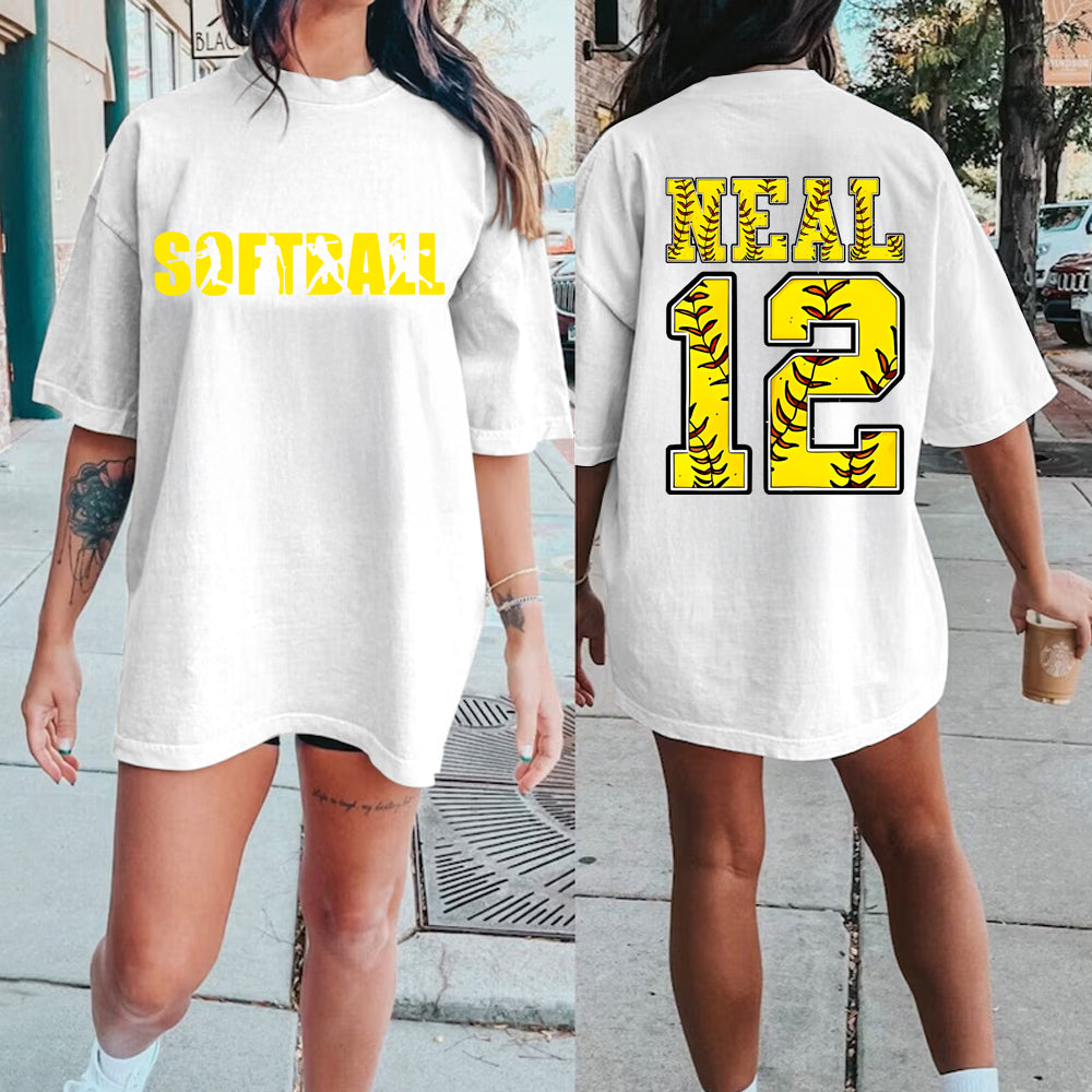 Custom Softball Number T-Shirt/Game day Tee