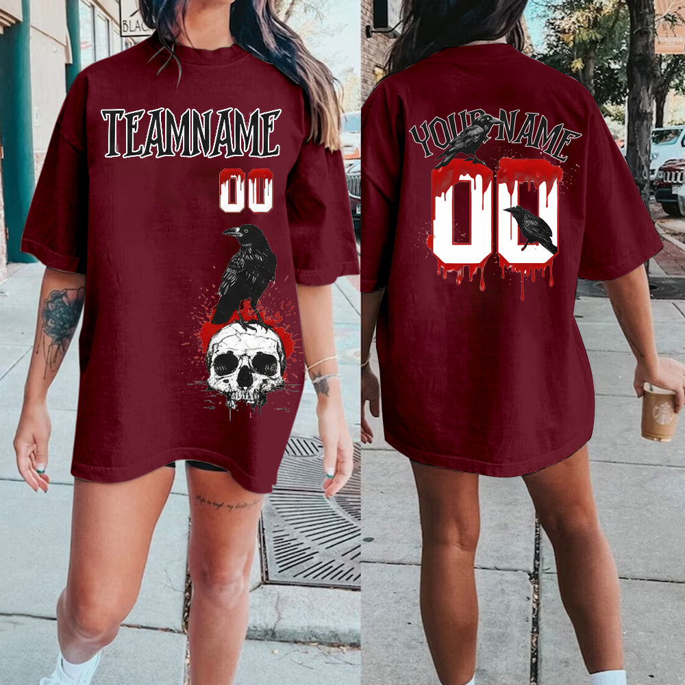 Personalize Blood Crow Splatter Halloween T-Shirt/Sweatshirt/Hoodie