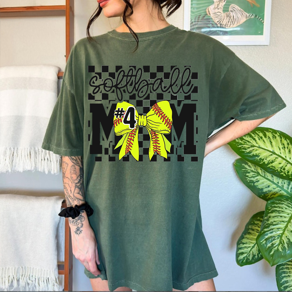 Retro Ballpark Team Outfit Sport Lover Shirt Game Day Mom Bow Tee