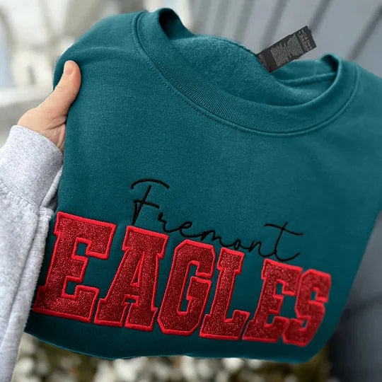 Personalize Glitter Embroidered Team/Mascot Sweatshirt