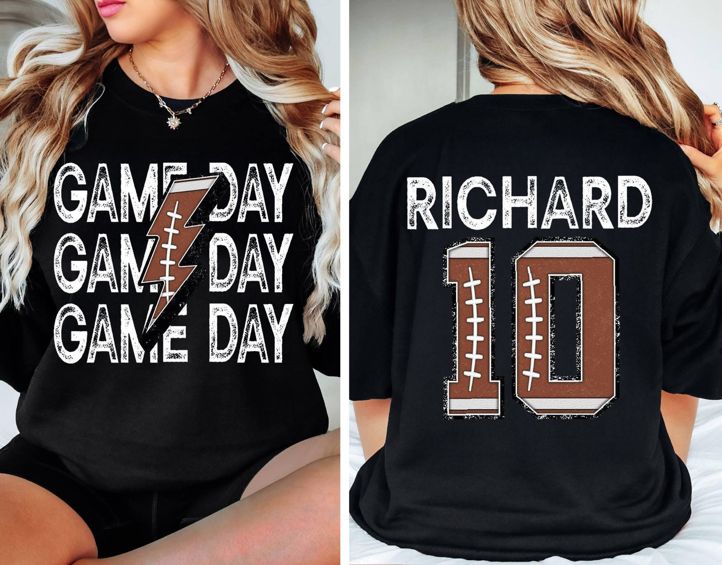 Personalize Football Mom Sweatshirt With Kids Number & Name, Football Mom Shirt, Football Season Shirt