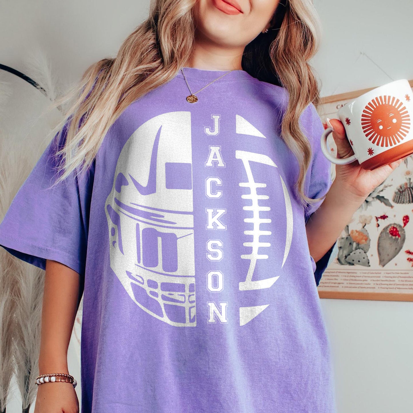 Personalized Football Mom Shirt for Game Day,Custom Football Gift,Women Football Shirt,Football Season Shirt