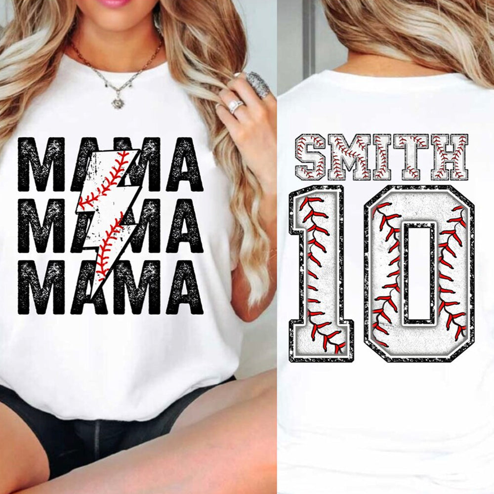 Custom Baseball/Softball/Football Mom Shirt, Mom Baseball Tee,Sports Mom Tee