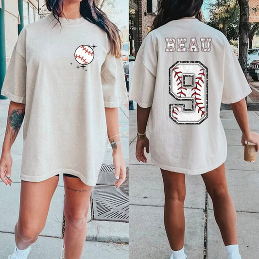 Custom Baseball/Softball/Football Shirt, Sports T-Shirt