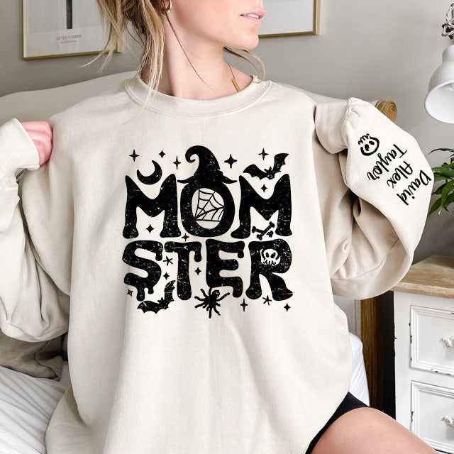 Momster Sweatshirt, Halloween Mom Sweatshirt, Funny Halloween Shirt, Pumpkin Shirt