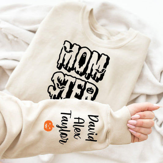 Momster Sweatshirt, Funny Halloween Crewneck Sweatshirts for Women