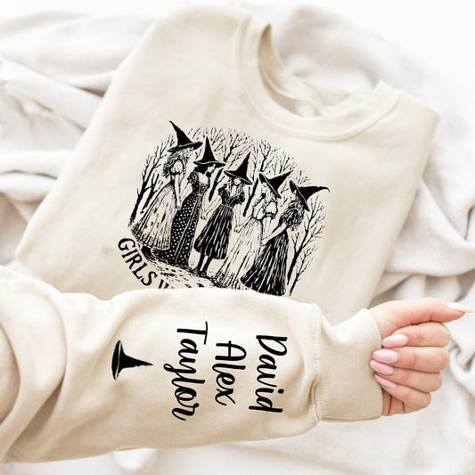 Custom Vintage Witch T-shirt Halloween T-shirt