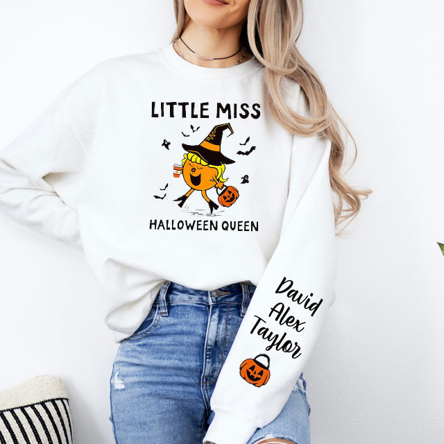 Little Miss Halloween Queen Shirt, Pumpkin Halloween Shirt