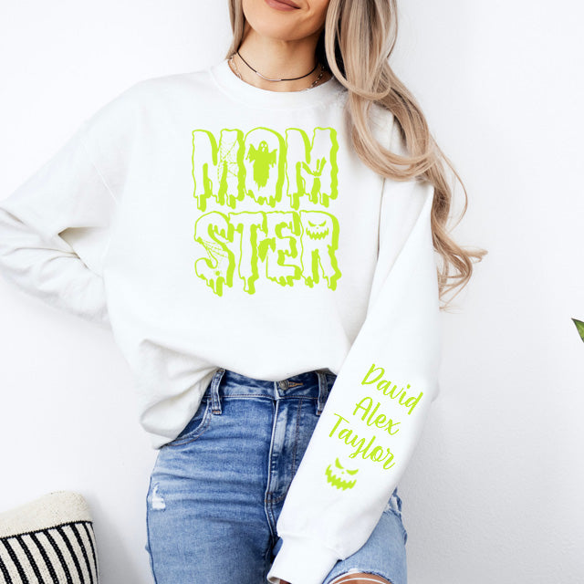 Neon Momster Shirt, Halloween Mom Shirt, Halloween Sweatshirt, Halloween Gifts