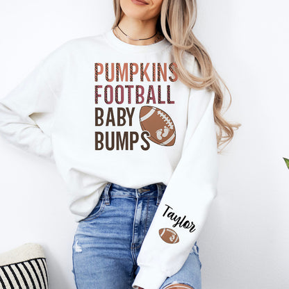 Football Baby Bumps Pregnancy Announcement Sweatshirt