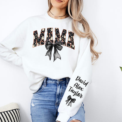 Custom Family Spooky Mama Print Sweatshirt,Halloween Mama Sweatshirt