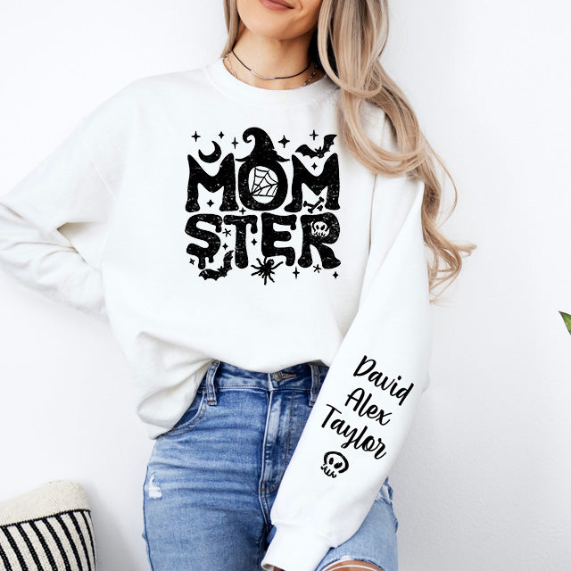 Momster Sweatshirt, Halloween Mom Sweatshirt, Funny Halloween Shirt, Pumpkin Shirt