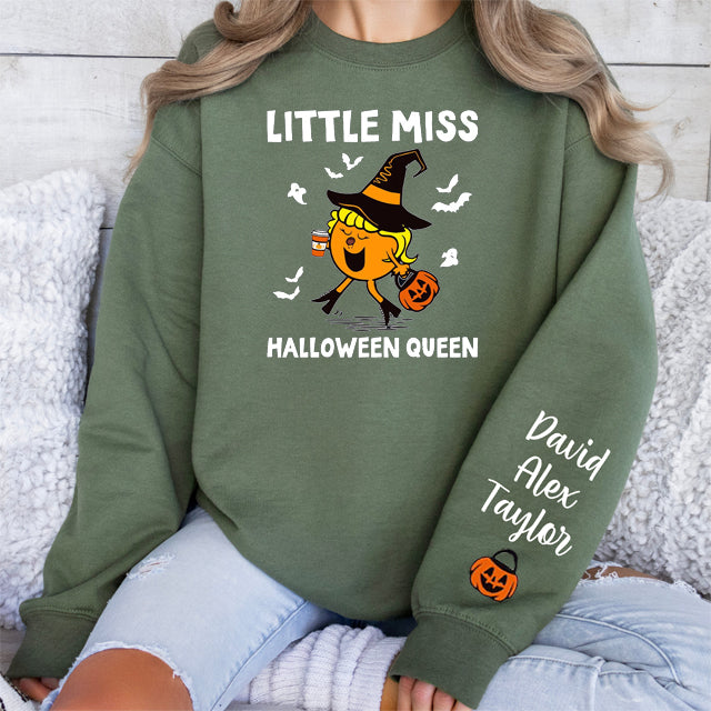 Little Miss Halloween Queen Shirt, Pumpkin Halloween Shirt