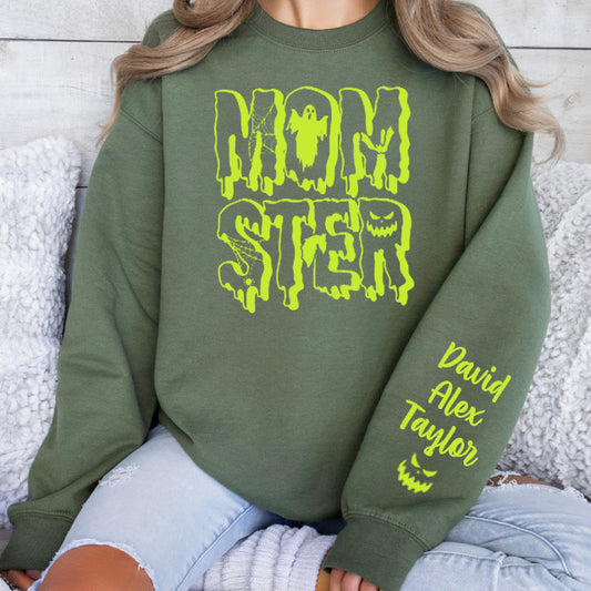 Neon Momster Shirt, Halloween Mom Shirt, Halloween Sweatshirt, Halloween Gifts