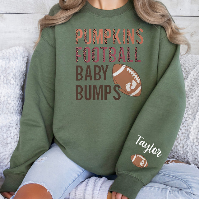 Football Baby Bumps Pregnancy Announcement Sweatshirt