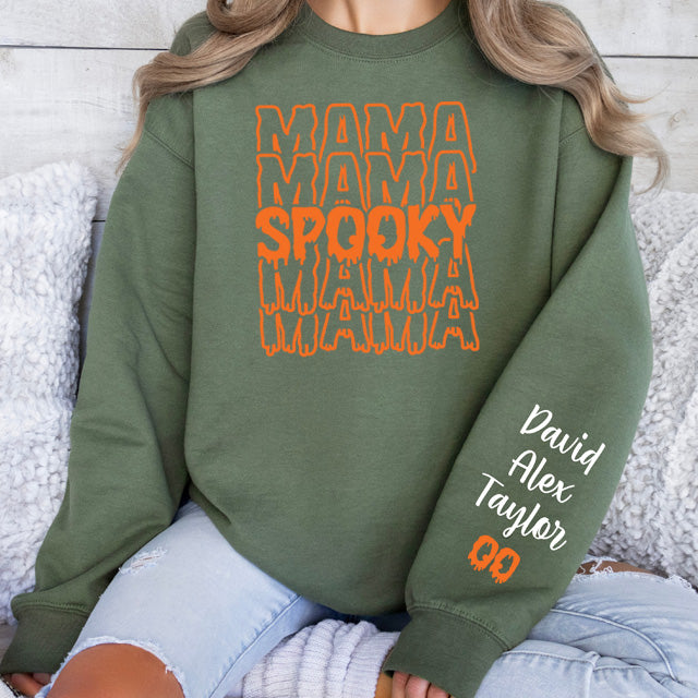 Spooky MAMA Shirt , Halloween shirt gift for MAMA Sweatshirt, halloween MAMA