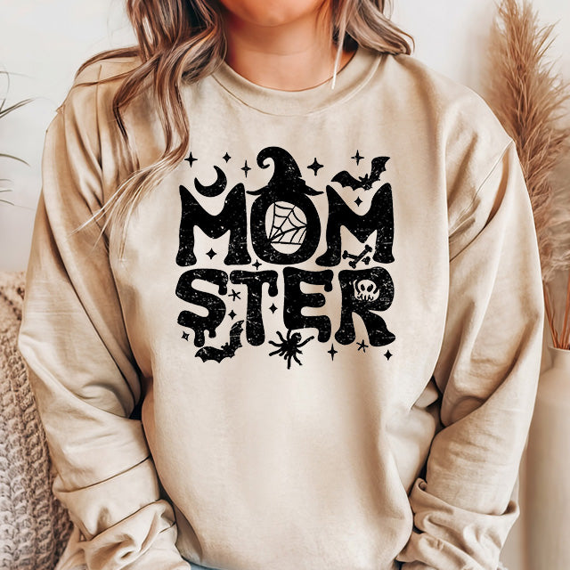 Momster Sweatshirt, Halloween Mom Sweatshirt, Funny Halloween Shirt, Pumpkin Shirt