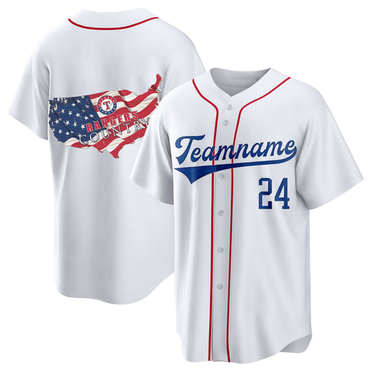 Custom Oakland Athletics USA Shape Flag Cutout Baseball Jersey
