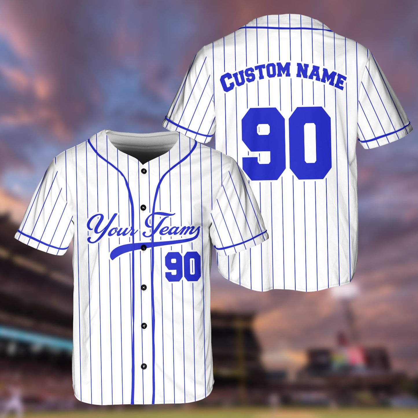 Personalized Name Team,Custom Stripe Line Color Baseball Jersey For Baseball Fans,Custom Number Baseball Team Jersey,Baseball Couple Jersey