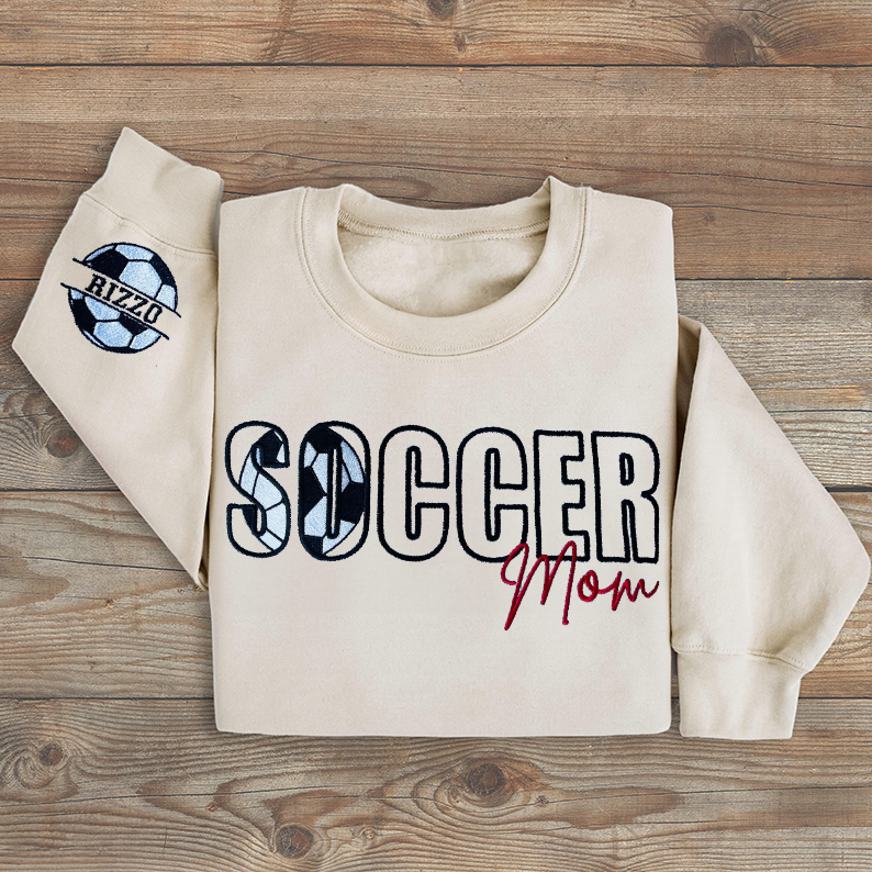 Custom Football/Baseball/Soccer Embroidered Mama/Mom/Nana Sweatshirt