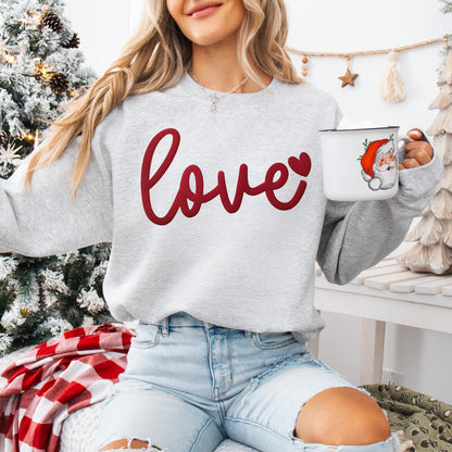 Custom 3D PUFF Embossed Valentine's Day gift，Family Love Sweatshirt