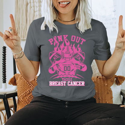 Custom Football Breast Cancer Tee