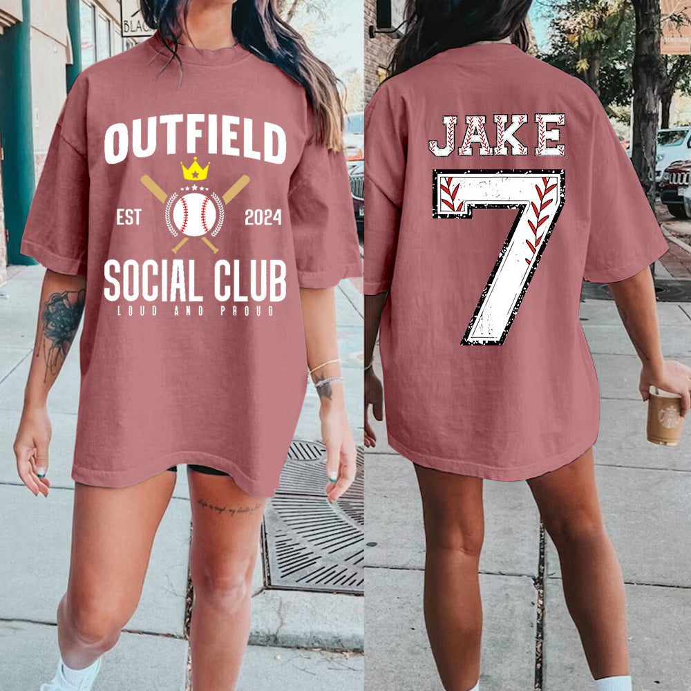 Custom Baseball Outfield Social Club Shirt