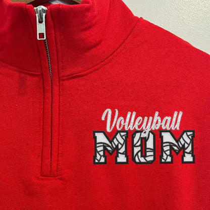 Custom Embroidered Soccer/Baseball/Football/Volleyball Mom Sweatshirt with Kid Name on sleeve Personalized MOM Shirt