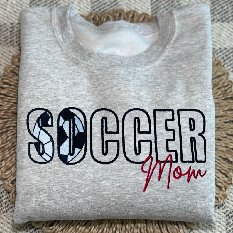 Custom Football/Baseball/Soccer Embroidered Mama/Mom/Nana Sweatshirt