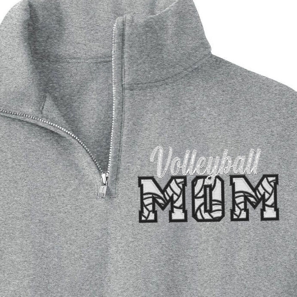 Custom Embroidered Soccer/Baseball/Football/Volleyball Mom Sweatshirt with Kid Name on sleeve Personalized MOM Shirt