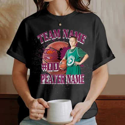 Photo Basketball Shirt Personalized Photo Shirt Custom Sports Mom Basketball Season Ball