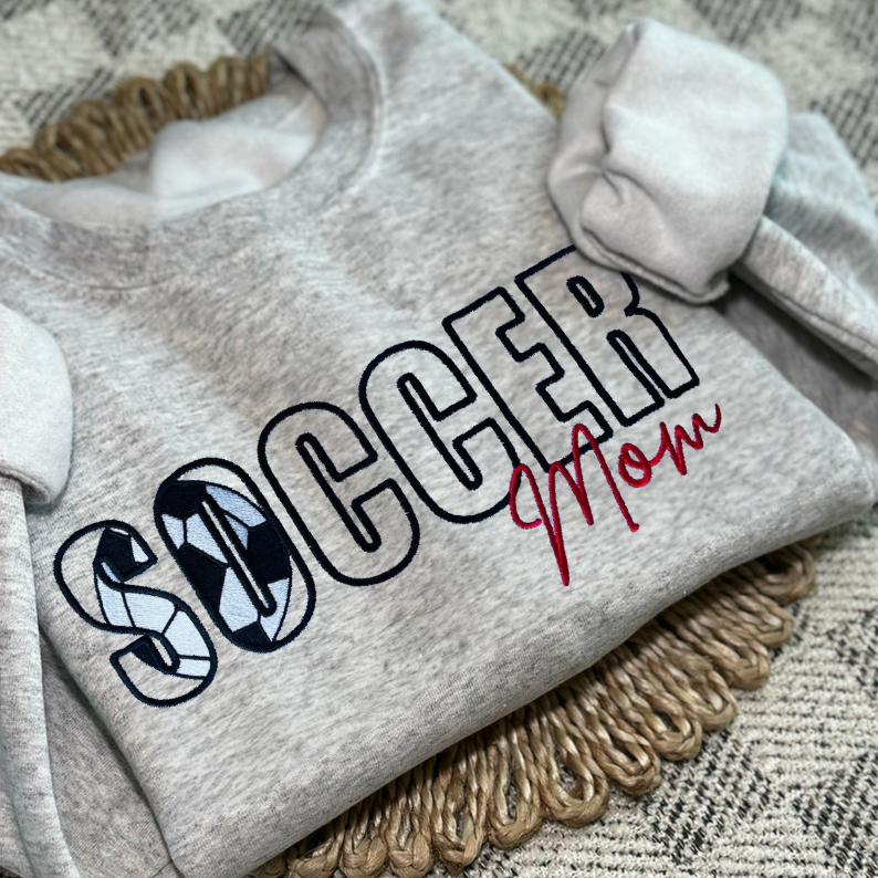 Custom Football/Baseball/Soccer Embroidered Mama/Mom/Nana Sweatshirt