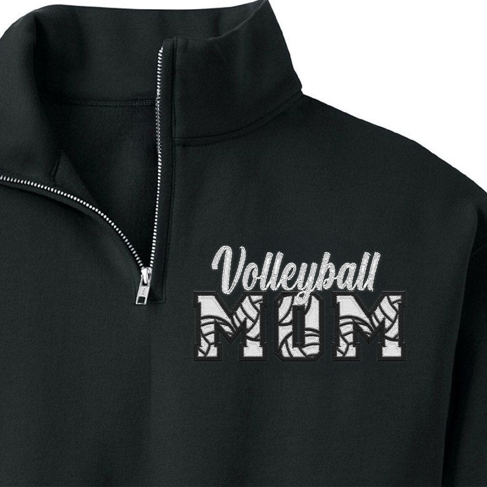 Custom Embroidered Soccer/Baseball/Football/Volleyball Mom Sweatshirt with Kid Name on sleeve Personalized MOM Shirt