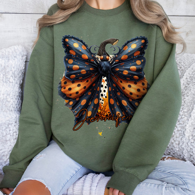 Custom Halloween  Bow Sweatshirt