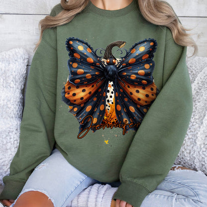 Custom Halloween  Bow Sweatshirt