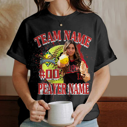 Photo Softball Shirt Personalized Photo Shirt Custom Sports Mom Softball Season Ball