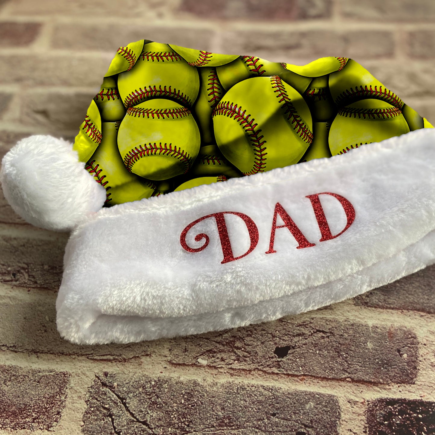 Personalized Softball Santa Hat/Christmas Hat