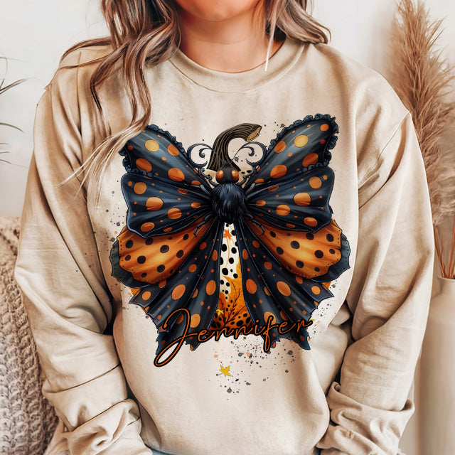 Custom Halloween  Bow Sweatshirt