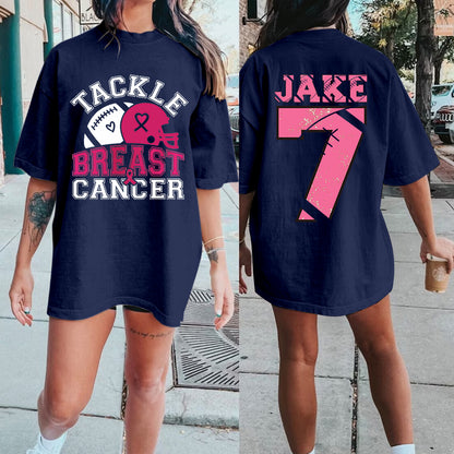 Custom Tackle Breast Cancer Football Print Shirt