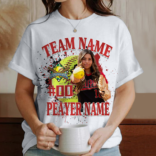 Photo Softball Shirt Personalized Photo Shirt Custom Sports Mom Softball Season Ball