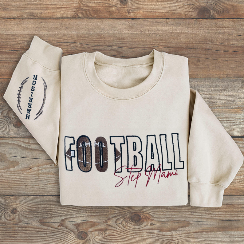 Custom Football/Baseball/Soccer Embroidered Mama/Mom/Nana Sweatshirt