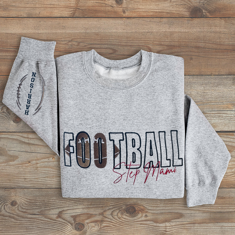 Custom Football/Baseball/Soccer Embroidered Mama/Mom/Nana Sweatshirt