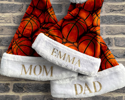 Personalized Basketball Santa Hat/Christmas Hat