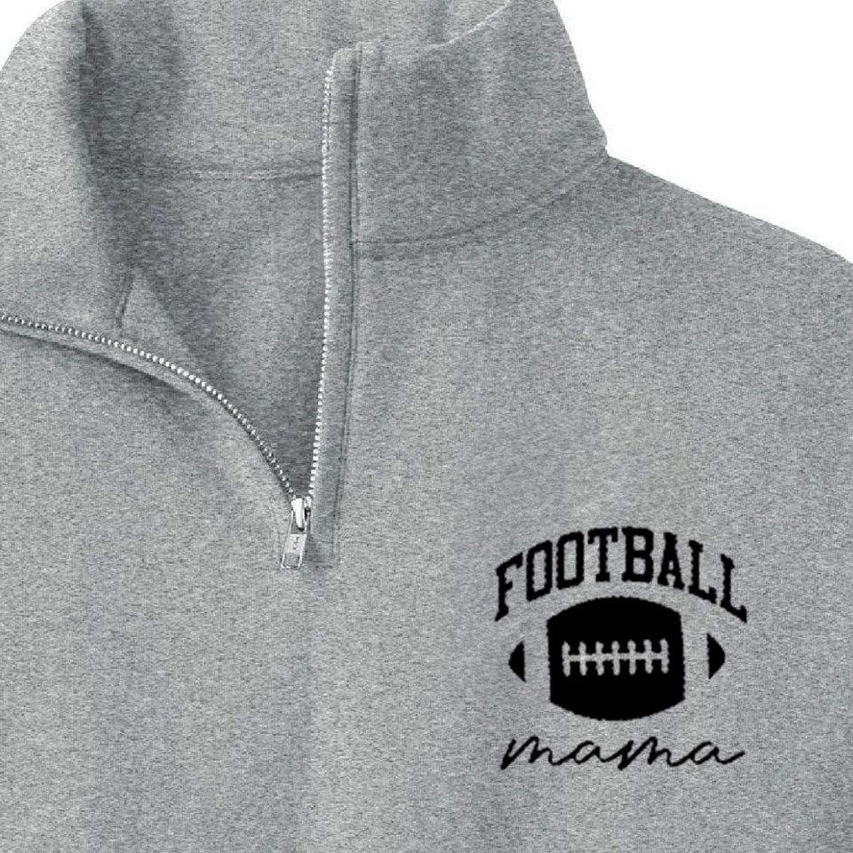 Custom Football personalized 1/4 zip sweater shirt embroidered with name