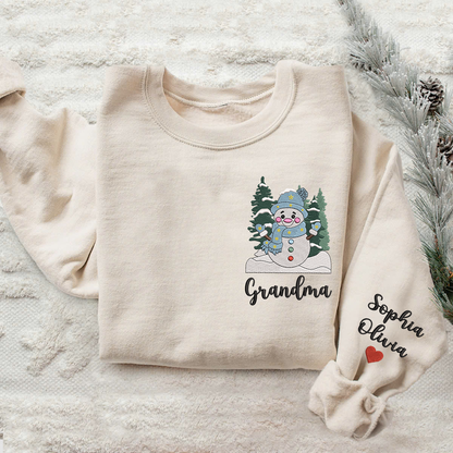 Embroidered Mimi Snow Xmas Sweatshirt